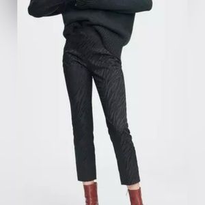 Rag & Bone Simone Pant - Italian Zebra Print Jacquard Slim Fit Cropped Pant (6)